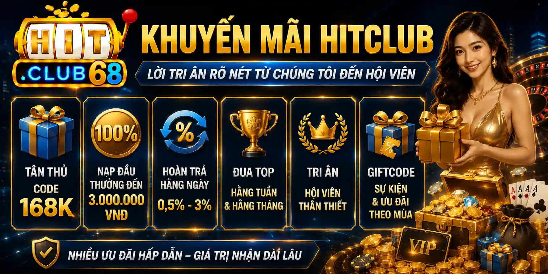 Khuyến mãi Hitclub Lời tri ân rõ nét từ chúng tôi đến hội viên